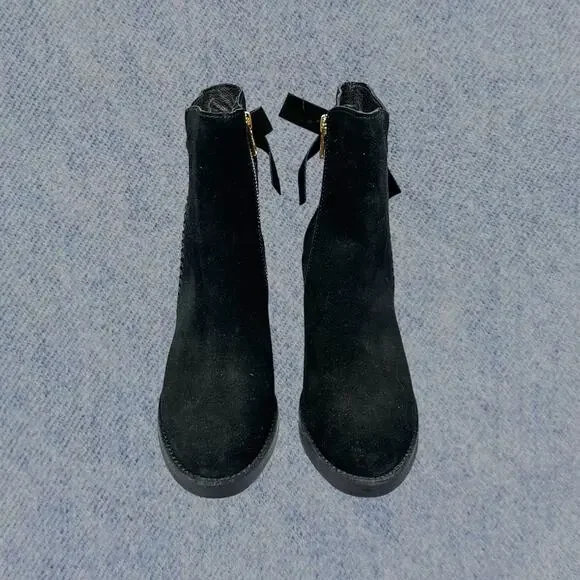 UGG Women's Fraise Whipstitch Suede Ankle Boots in Black, Size 6.5 - Picture 4 of 6